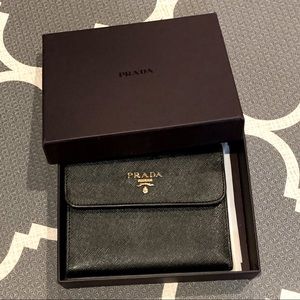Authentic Prada Saffiano leather wallet